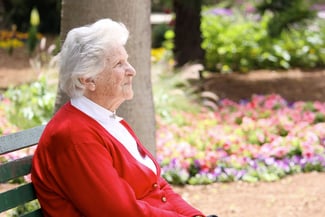 lady on bench