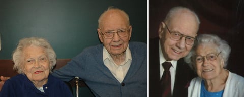 Bill and Caroline Pilgram: 76 years together