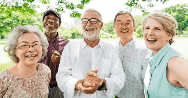 Group of seniors laughing